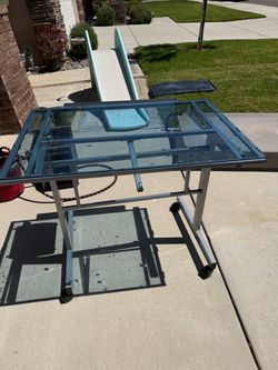 Glass art table