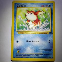#1. 1999 WotC GOLDEEN 53/64 POKÉMON CARD. JUNGLE SET. COMMON. NM