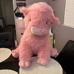 Pink Longhorn Highland Plushie