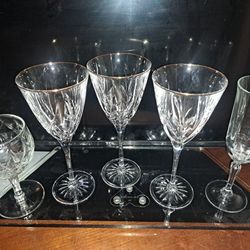  Fine Elegant Crystal Glasses