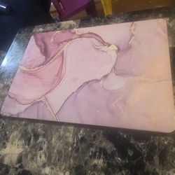 MacBook Air with Pink Marble Hard Case