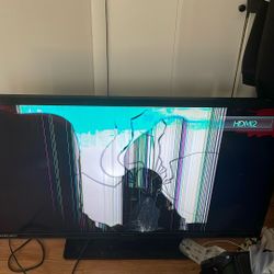 50in flat tv Cracked 