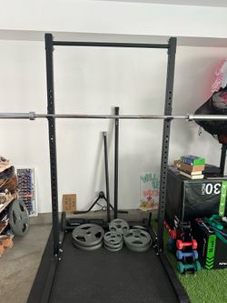 Complete Home Gym - Olympic Bar, Rack & 180 lb Plates