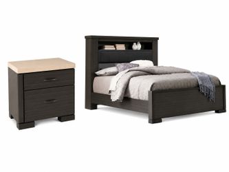 3-Piece Dark Wood Bedroom Set – Great Condition