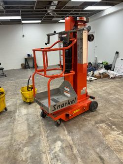 Snorkel push around mass boom lift