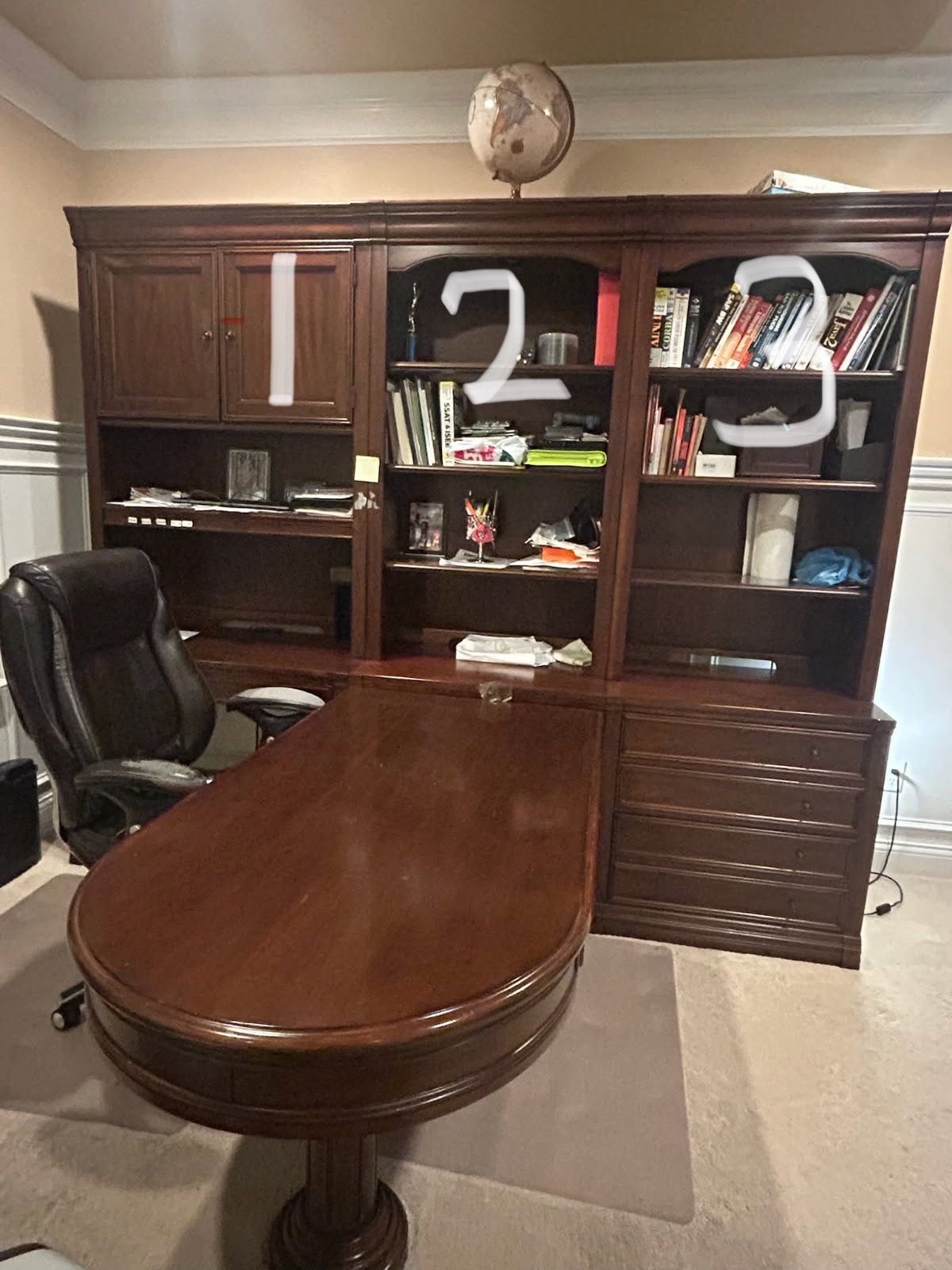 Computer Table With Three Rack Book Shelf