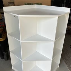 White Corner Display Shelf