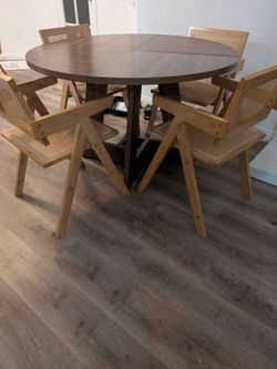 Dining table and chairs