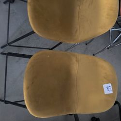 Gold, Velour, Barstools, Cute Two-Piece Set Iron Legs
