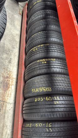 16” tires semi new 205/60/16 with free installation $50 each