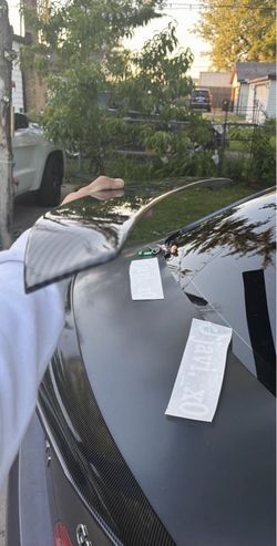 Carbon Roof, spoiler, & mirror caps for G37