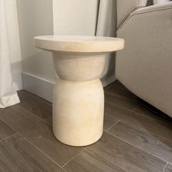 Montebello Shaped Ceramic Accent/Side Table Light Brown - Threshold designed with Studio McGee