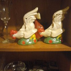 Antique Rooster Bookends