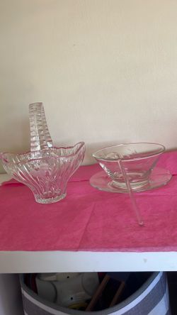 Princess house Chips ‘n’dip bowl  other appetizers /set3pieces soucer bowl and spoon &plate /basket /no broken no chips all good condition 12.00 each
