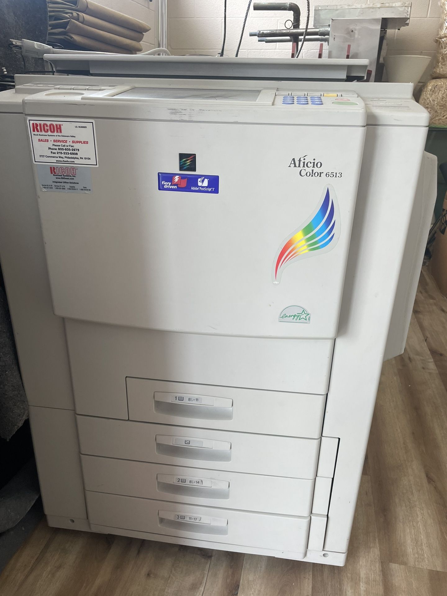 RICOH AFICIO COLOR 6513 PHOTOCOPIER