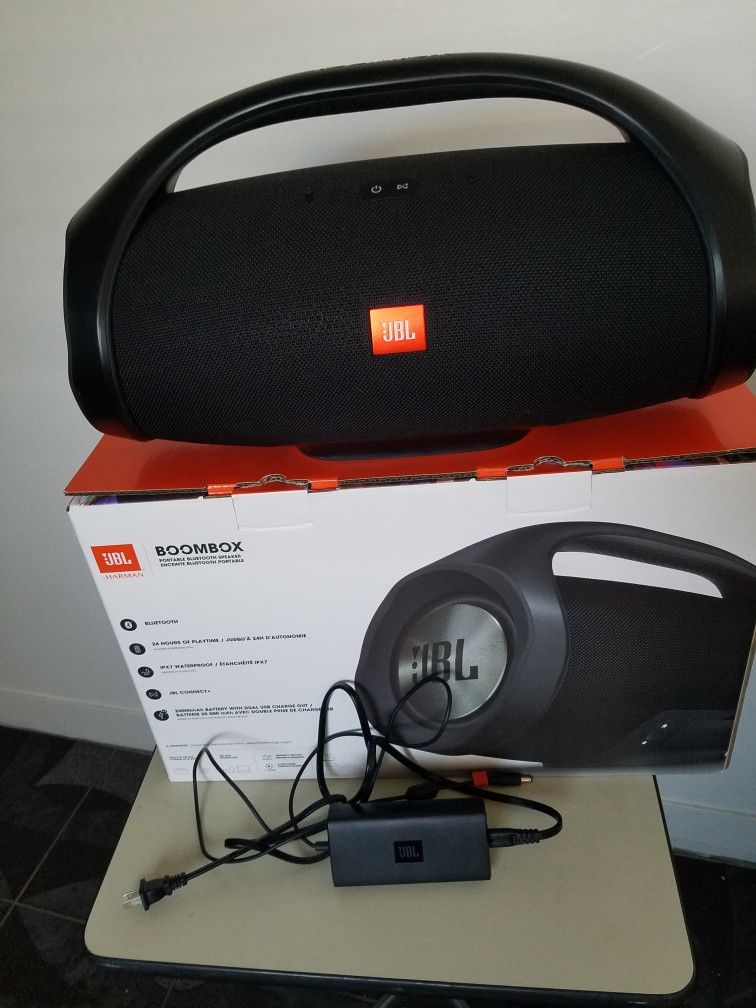 a JBL boombox like new in box with its original charger pick up only