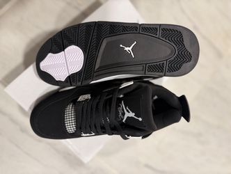 Air Jordan 4 Black White Sneakers