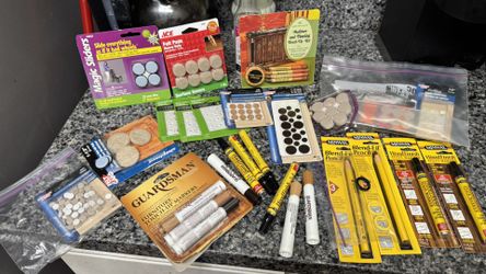 furniture care and surface protection products, including felt pads, furniture sliders, and wood touch-up markers and pencils.  ✏️ 