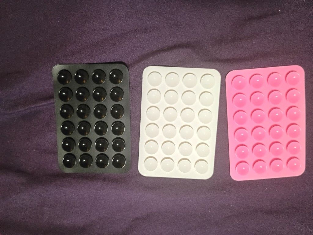 3pk Silicone Suction Phone Mount