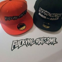 New Rare FA Fitted NEW ERA Skateboard Hats Various Sizes Hockey 
