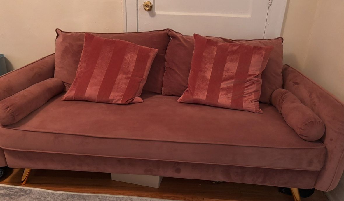 Revive Performance velvet Mauve Sofa