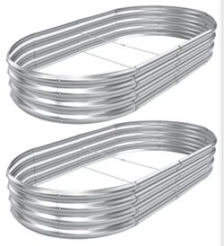 New In Box! Outdoor Galvanized (8’x4’x1’) (2 Pack) Raised Garden Beds $50 FIRM (#1445)