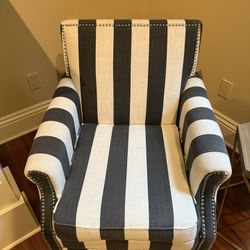 Safavieh Striped Accent Club Chair Grey/White 