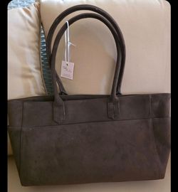 Mali & Lili Brown Suede Tote Bag