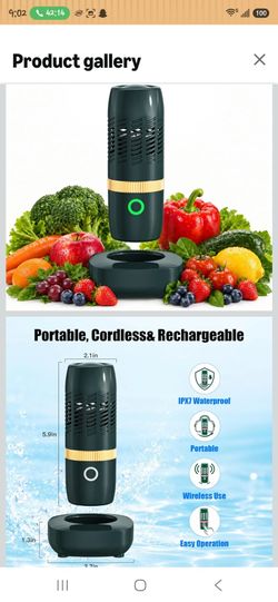 Wireless portable fruit & vegetable cleaner