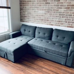 CONVERTIBLE COUCH W STORAGE