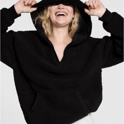 Pink Fleece Pullover Hoodie 