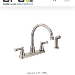 New Moen Stainless Kitchen/Laundry Faucet w/Sprayer