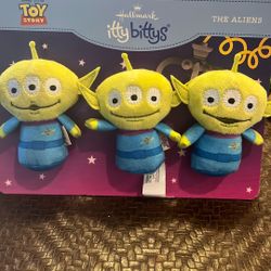 Hallmark Itty Bittys Disney Toy Story Aliens Plush 3 Figure Carded Set!
