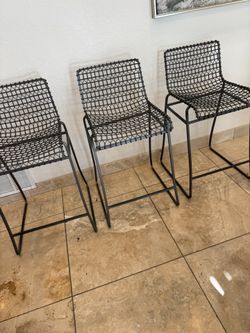 3 Tig Crate And barrel Counter Height Stools