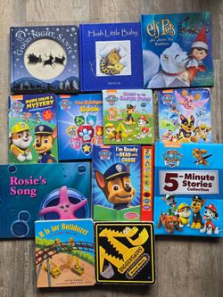 Lot of 12 Kids Books: Huge PAW Patrol Bundle (Sound Books & 5-Min Stories), Elf Pets & More