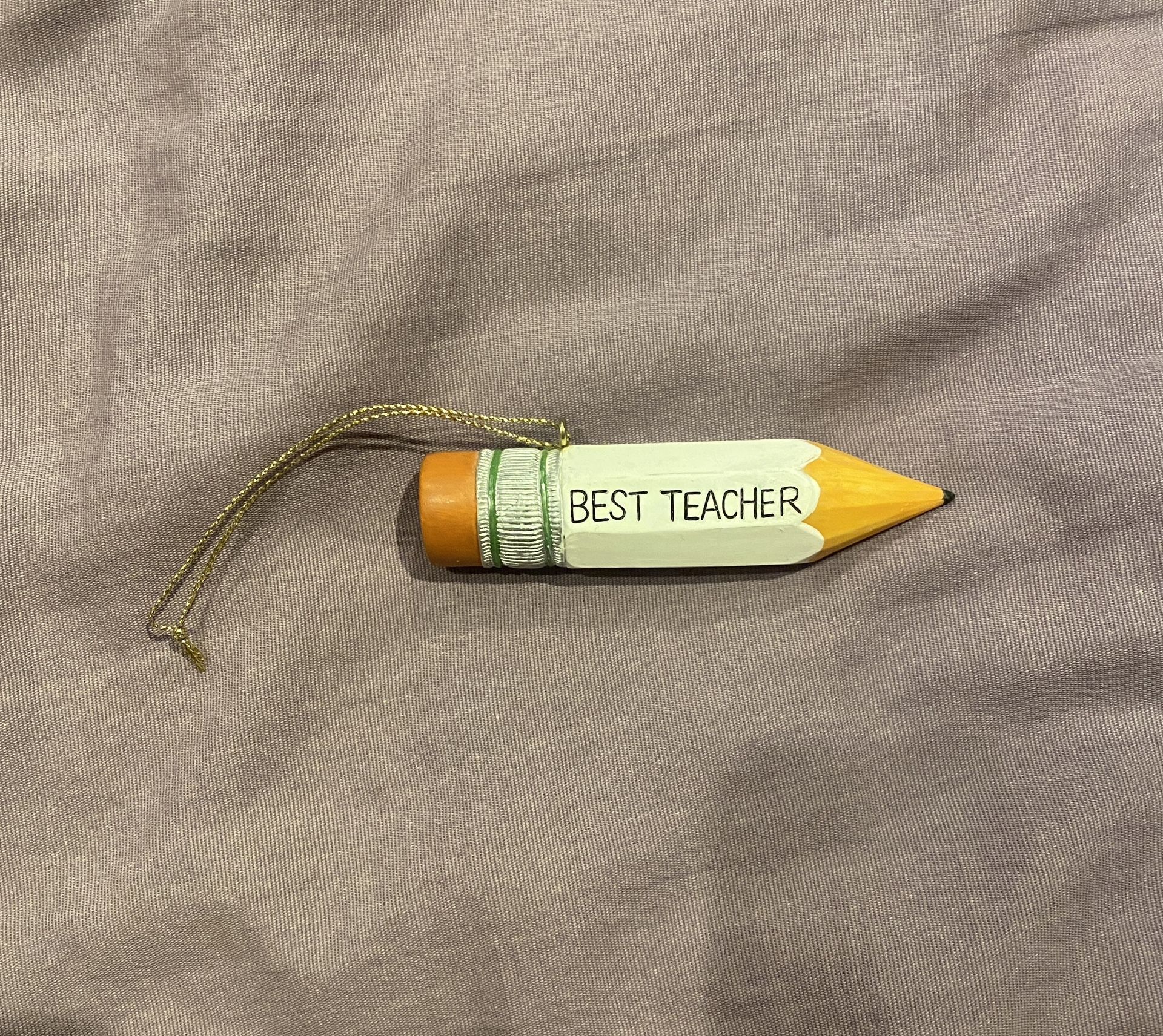 Best Teacher Pencil Ornament