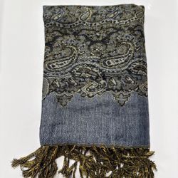 New | Denim Blue Pashmina Shawl