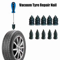 10 Car Vacuum Tire Rubber Repair Nail Set Tubeless Truck Scooter Bikes