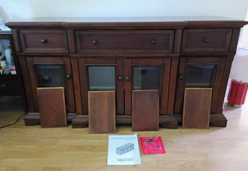 Solid wood TV stand & media console
