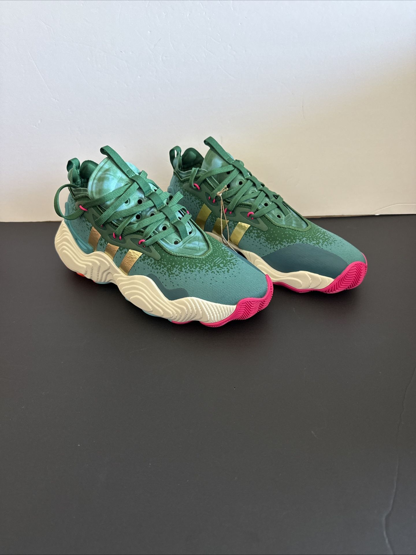 🔥 Adidas Trae Young IE9301 Men Basketball Shoes Dark Green/Gold