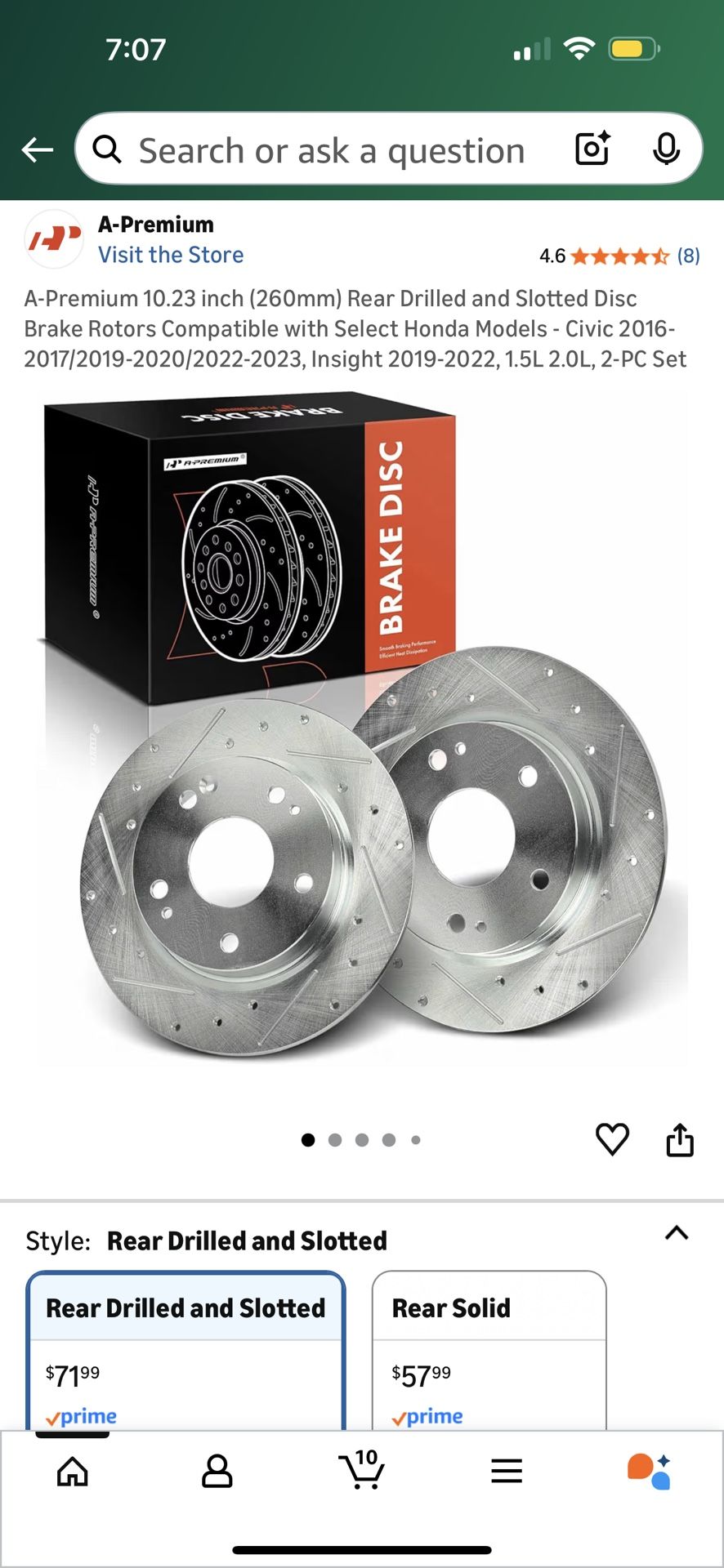 Honda Rotors 2019 and Up