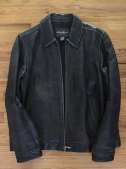 Men’s Eddie Bauer Genuine Distressed Leather Jacket