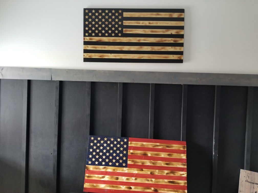 Rustic wooden Flags