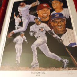 Mark Mcgwire & Sammy Sosa Autograph Picture Frame 62/100