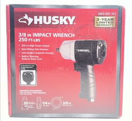 Husky 3/8 In. Pneumatic Impact Wrench H4425 Air Tool ~ Brand New