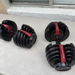 BOWFLEX SELECTTECH DUMBBELL, SINGLE, ADJUSTABLE 5 TO 52.5 LB - BLACK
