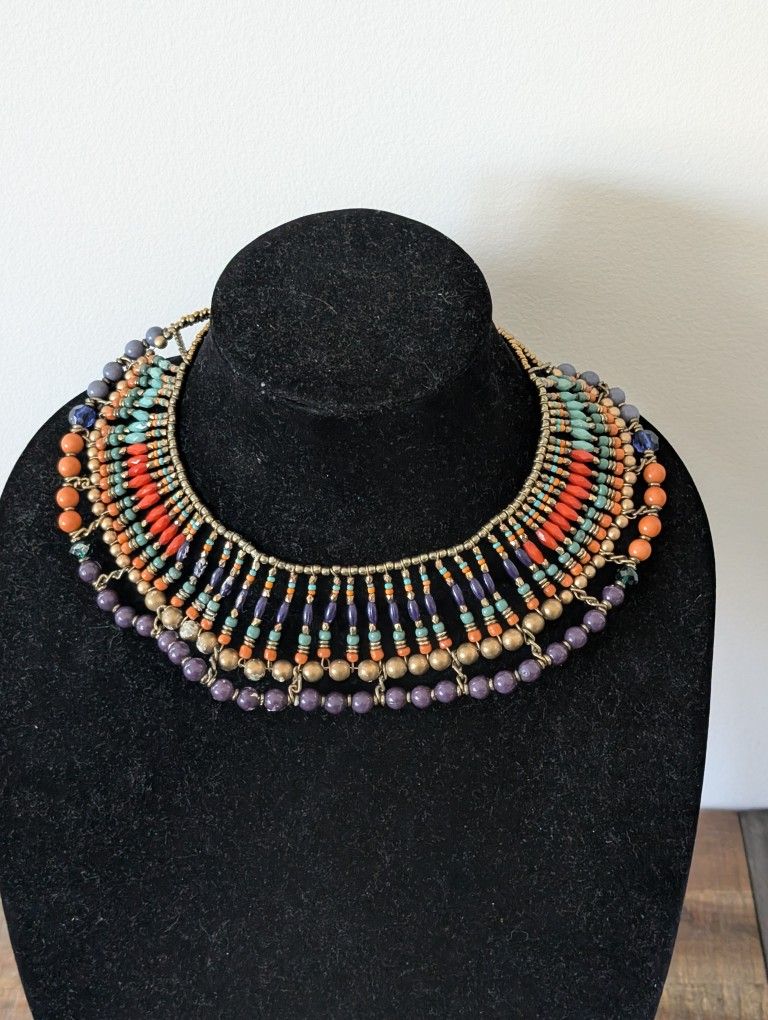 Unique Multi Color Beaded Necklace
