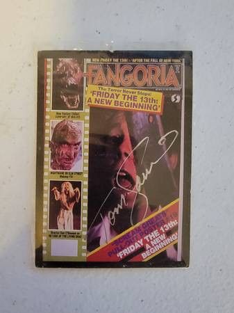 fangoria card signed by tom savini