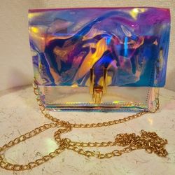 Women/Girls Small Holographic Transparent Purse