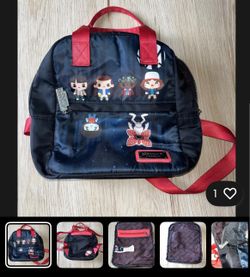 Loungefly Stranger Things Nylon Upside Down Chibi Backpack - RARE